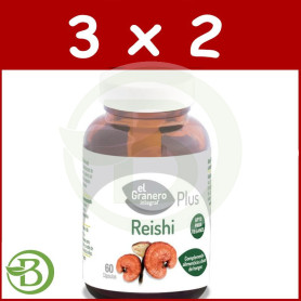 Pack 3x2 Reishi Plus 60 Cápsulas El Granero