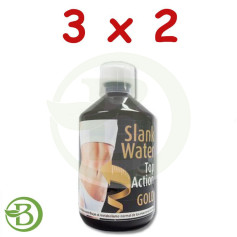 Pacote 3x2 Slank Water Top Action Gold Fucus 500Ml. Espadieta