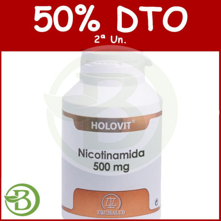 Holovit Nicotinamida 500Mg. 180 Cápsulas Equisalud Pack (2a Ud al 50%)