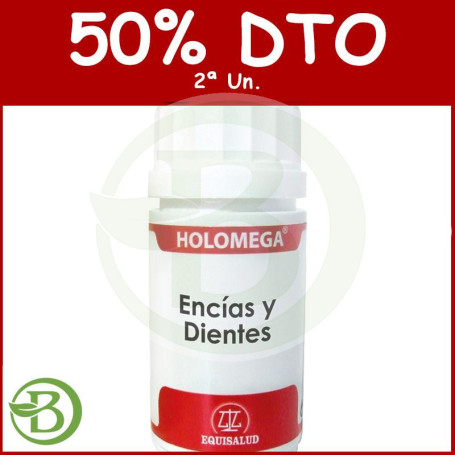 Holomega Encías y Dientes 50 Cápsulas Equisalud Pack (2a Ud al 50%)