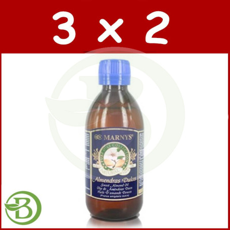 Pack 3x2 Aceite Puro de Almendras Dulces 250Ml. Marnys