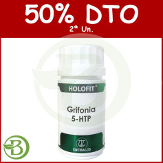 Pacote Equisalud Holofit Grifonia 5HTP 50 Cápsulas (2ª unidade a 50%)