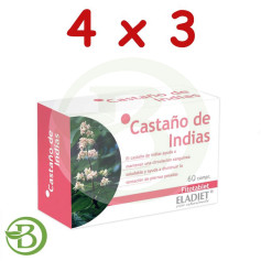 Pacote de castanha da Índia 4x3 60 comprimidos de Eladiet