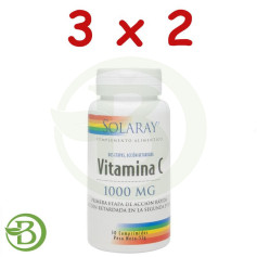 Pacote 3x2 Pequena Vitamina C 1.000Mg. A/R 30 comprimidos Solaray