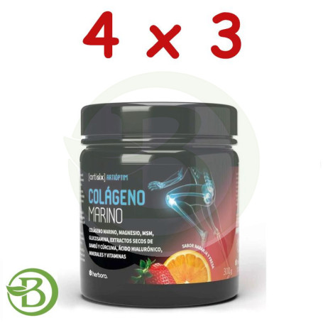 Pack 4x3 Colageno Marino en Polvo 300 Gr Herbora