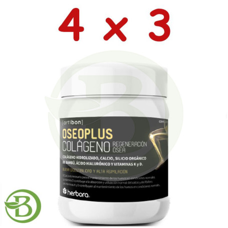 Pack 4x3 Artibon Oseoplus Colágeno 350Gr. Herbora