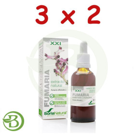 Pack 3x2 Extracto de Fumaria Fórmula XXI 50Ml. Soria Natural