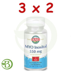 Pacote 3x2 Myo Inositol 550Mg. 57gr. Kal