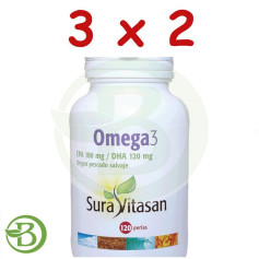 Pacote 3x2 Omega 3 1.200Mg. 120 Pérolas Sura Vitasan