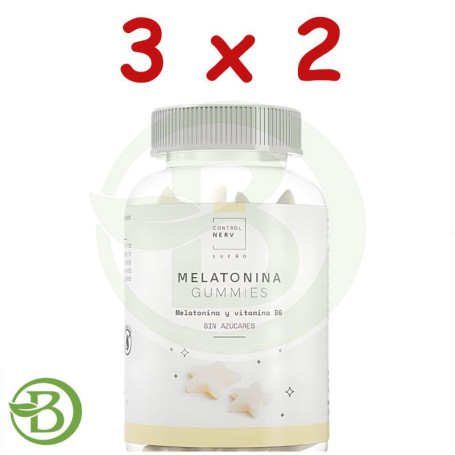 Pack 3x2 Melatonina Gummies 50 Gummies Herbora