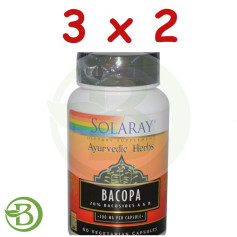 Pacote 3x2 Bacopa 100Mg. 60 Cápsulas Solaray