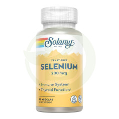 Selênio sem fermento 200Mcg. 90 cápsulas solaray