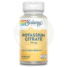 Citrato de potássio 99Mg. 60 Cápsulas Solaray