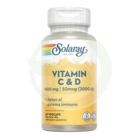 Vitamina C + D 60 cápsulas Solaray