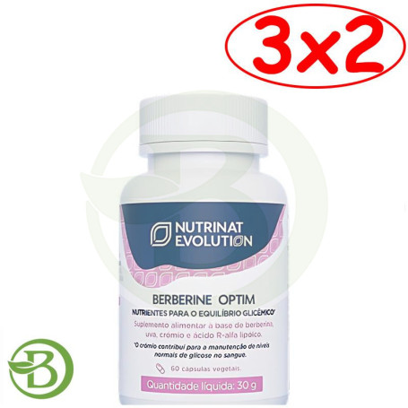 Pack 3x2 Berberine Optim 60 Capsulas Vegetales Nutrinat Evolution