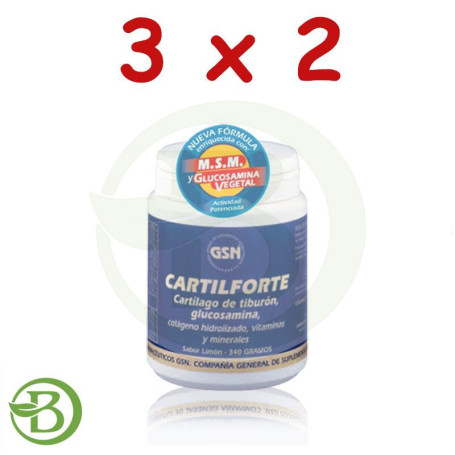 Pack 3x2 Cartilforte Complex Chocolate 370Gr. G.S.N.