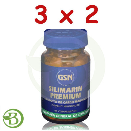 Pack 3x2 Silimarin Premium (Cardo Mariano) 90 Comprimidos GSN