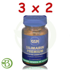 Pacote 3x2 Silimarin Premium (Cardo Mariano) 90 Comprimidos GSN