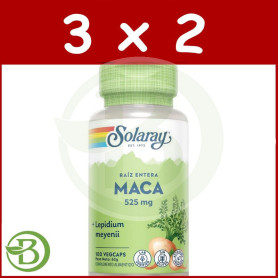 Pack 3x2 Maca 525Mg. 100 Cápsulas Solaray