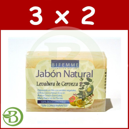 Pack 3x2 Jabón de Levadura 100Gr. Bifemme