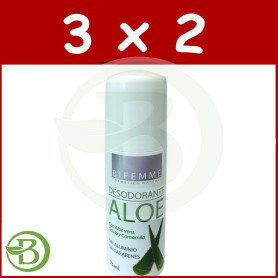 Pack 3x2 Desodorante de Aloe Vera 75Ml. Bifemme