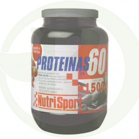 Proteínas 60% 1500Gr. Fresa Nutrisport