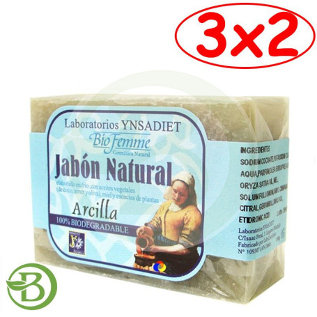 Pack 3x2 Jabón de Arcilla 100Gr. Bifemme