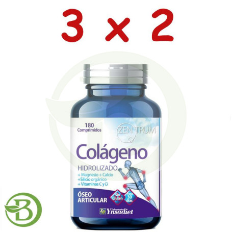 Pack 3x2 Colágeno Hidrolizado Pc Envase De 180 Comprimidos Ynsadiet