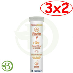 Pacote 3x2 Vitamina C + Zinco Efervescente 20 Comprimidos Ynsadiet