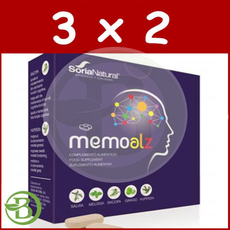 Pack 3x2 Memoalz 30 Comprimidos Soria Natural