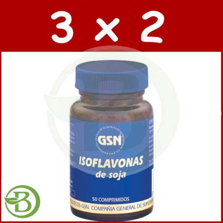 Pack 3x2 Isoflavonas De Soja 80 Comprimidos G.S.N.