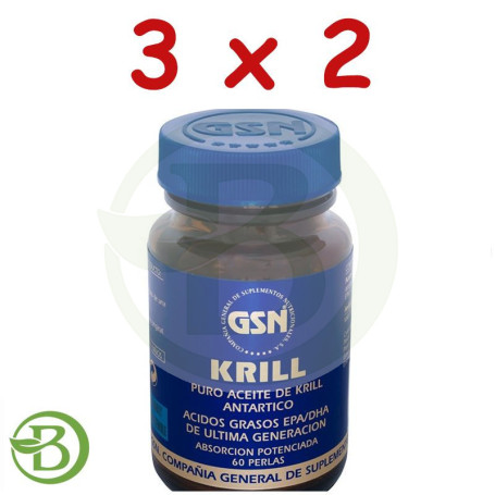 Pack 3x2 Krill 60 Perlas GSN