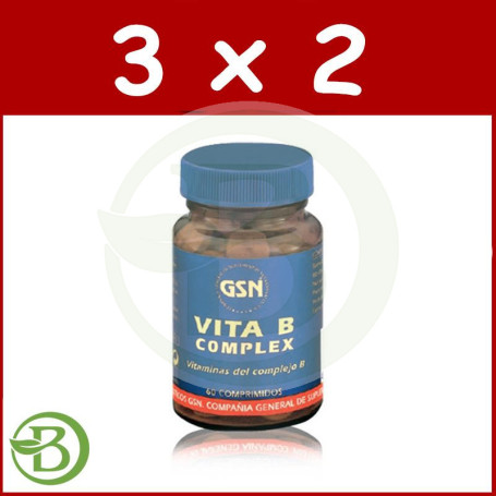 Pack 3x2 Vita-B Complex 60 Comprimidos G.S.N.