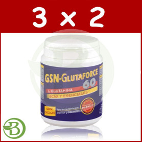 Pack 3x2 Glutaforce 60 240Gr. G.S.N.