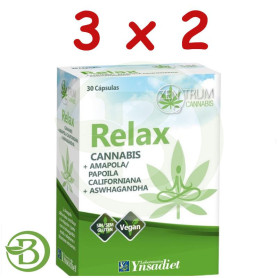 Pack 3x2 Relax con Cannabis 30 Capsulas Vegetales Ynsadiet