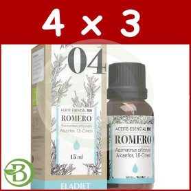 Pack 4x3 Esencia Romero Bio 15 Ml Eladiet