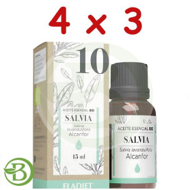 Pack 4x3 Esencia Salvia Bio 15 Ml Eladiet