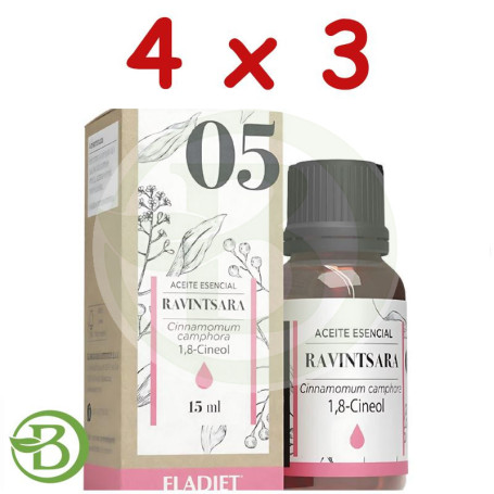 Pack 4x3 Esencia Ravintsara 15 Ml Eladiet