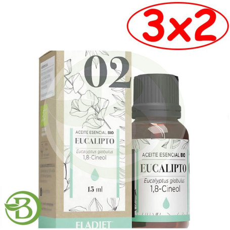 Pack 3x2 Esencia Eucalipto Bio 15 Ml Eladiet