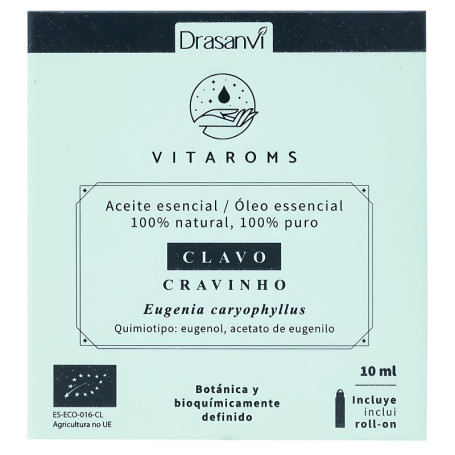 Óleo Essencial de Cravo Orgânico 10Ml Vitaroms Drasanvi