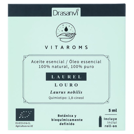 Óleo Essencial Orgânico de Louro 5Ml Vitaroms Drasanvi