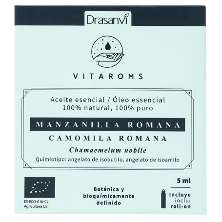 Óleo Essencial de Camomila Romana Orgânica 5Ml Vitaroms Drasanvi