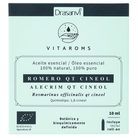 Óleo Essencial de Alecrim Qt Cineol Bio 10Ml Vitaroms Drasanvi