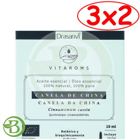 Pack 3x2 Aceite Esencial Canela China Bio 10Ml Vitaroms Drasanvi