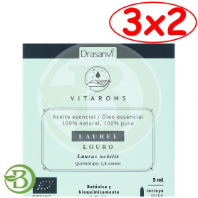 Pack 3x2 Aceite Esencial Laurel Bio 5Ml Vitaroms Drasanvi