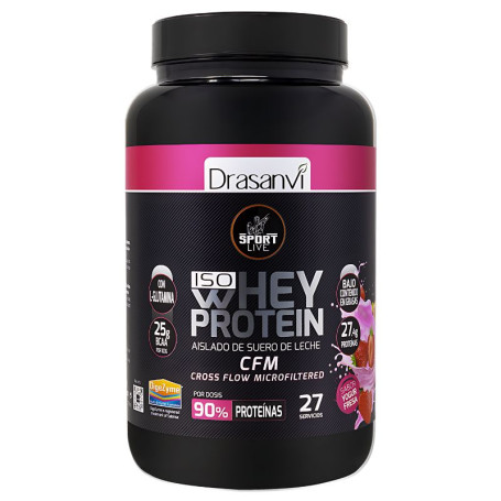 Whey Protein Isolado Iogurte Morango 800G Sport Live Drasanvi