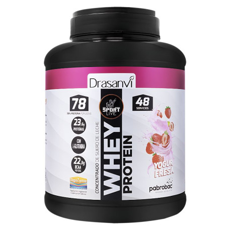 Whey Protein Concentrado Iogurte Morango 1.45Kg Sport Live Drasanvi