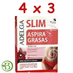 Pack 4x3 Adelgaslim Aspira Gorduras 30 Cápsulas Dietmed