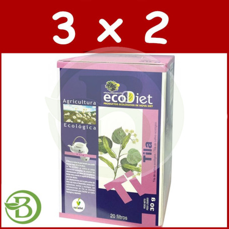 Pack 3x2 Ecodiet Tila Bio 20 Filtros Nova Diet