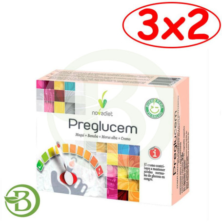 Pack 3x2 Preglucem 60 Cápsulas Nova Diet